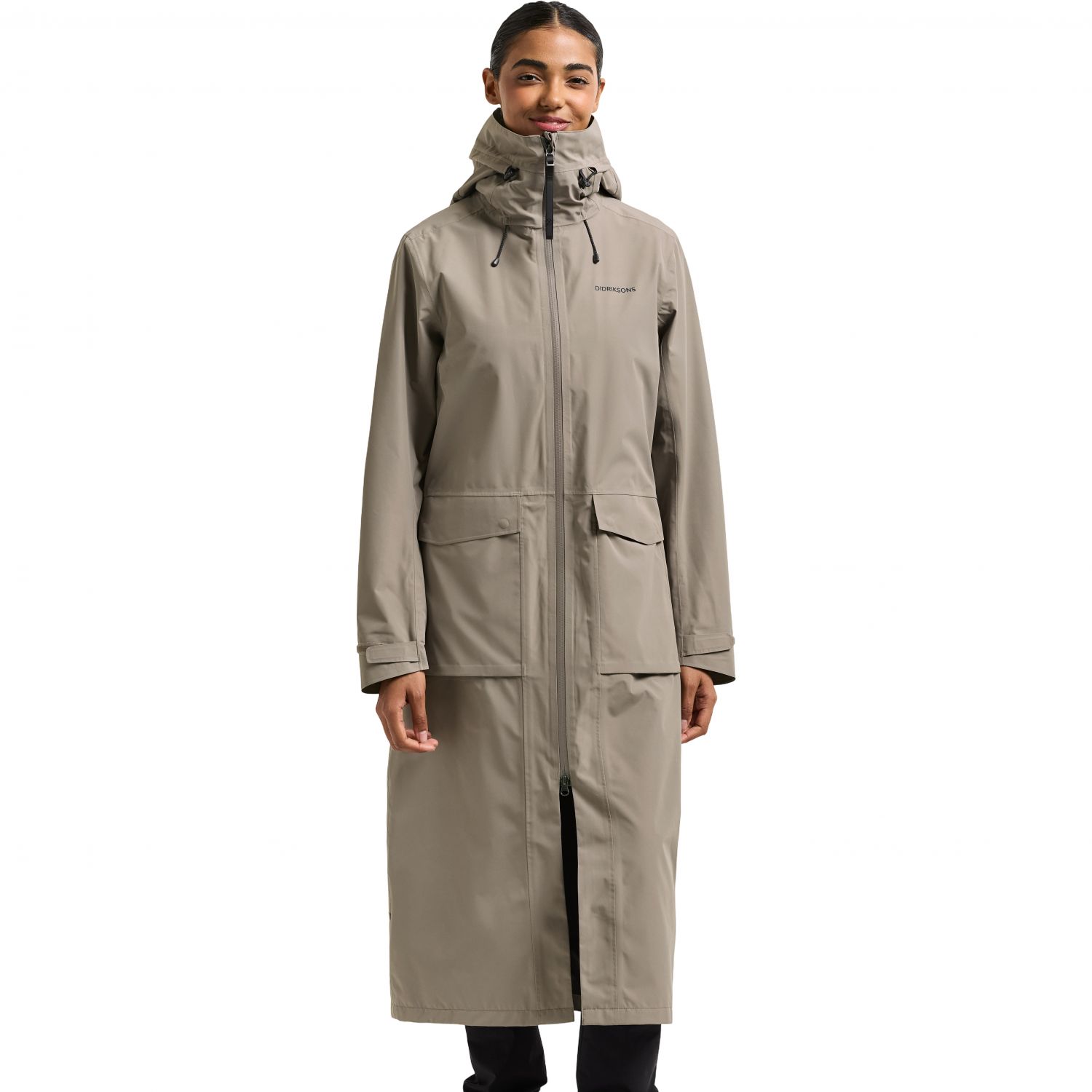 Didriksons Nadja, rain coat, women, ash brown