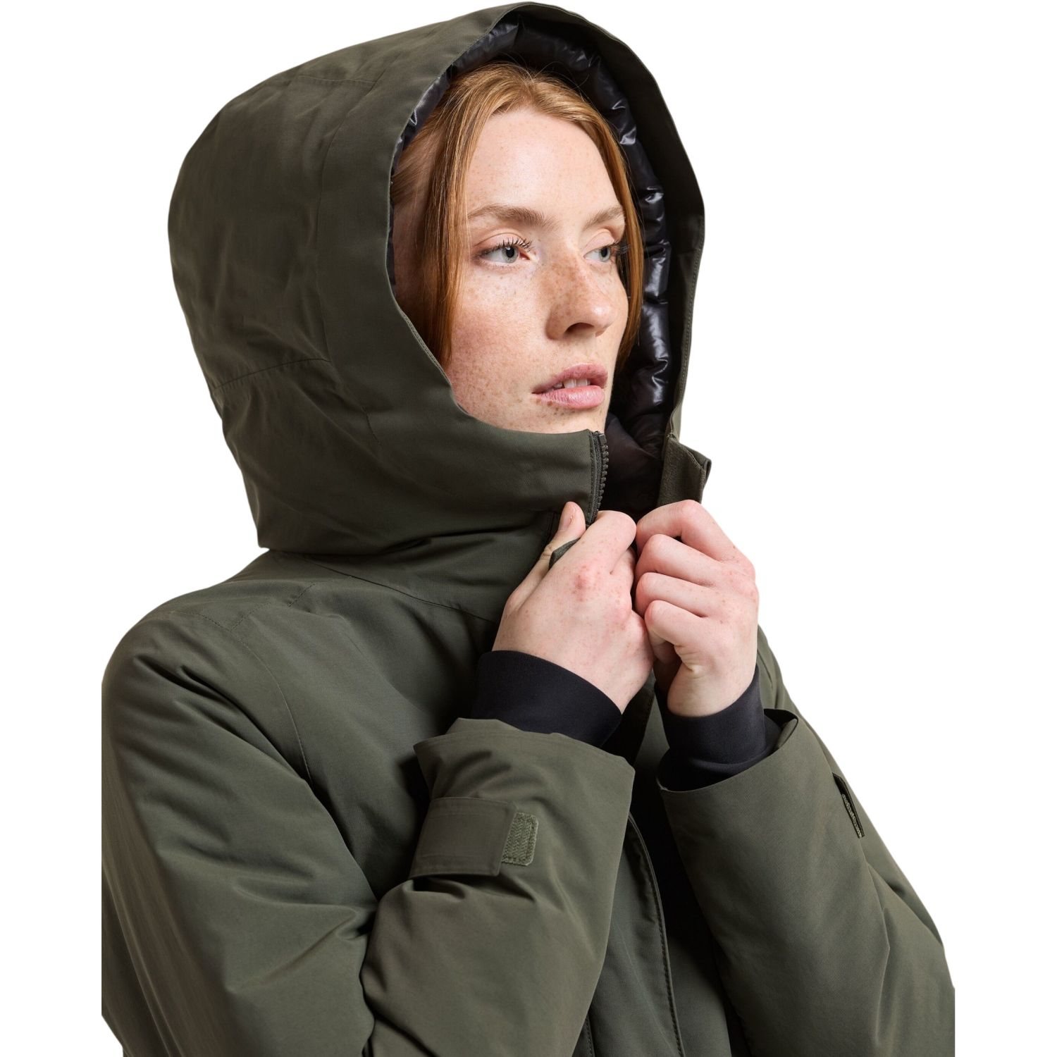 Didriksons Neja Long, parka, dame, mørkegrøn