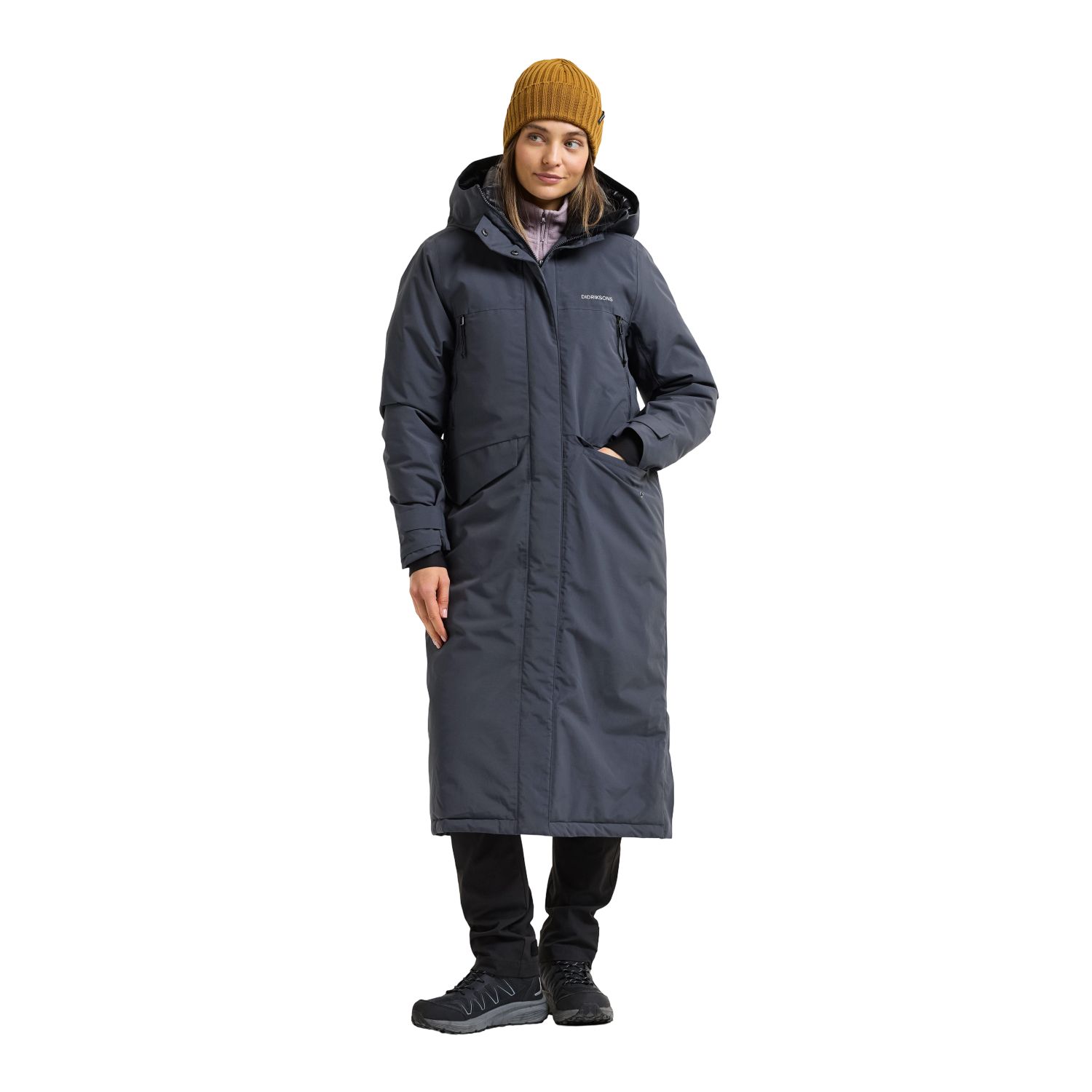 Didriksons Neja long, parka, donna, blu