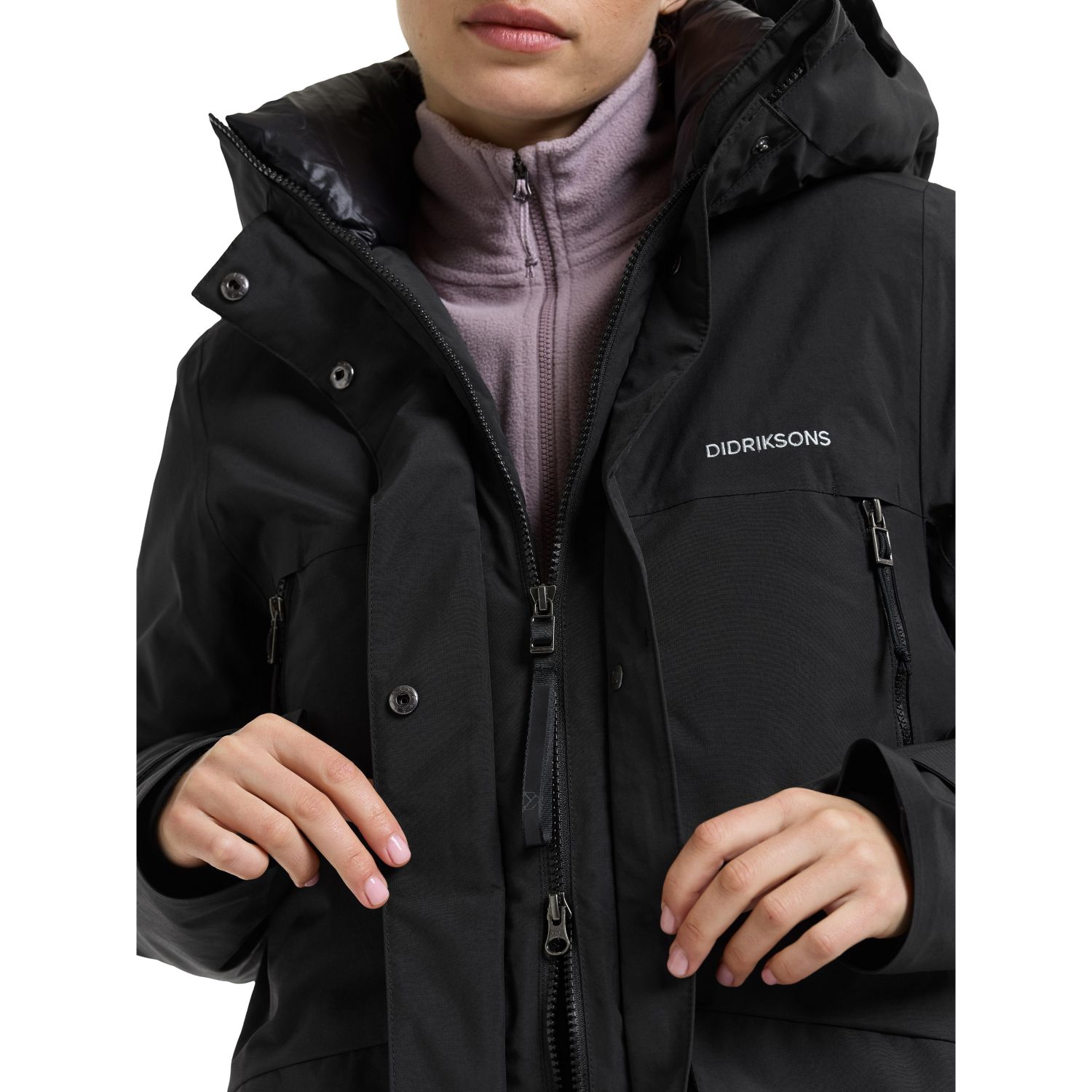 Didriksons Neja long, parka, donna, nero