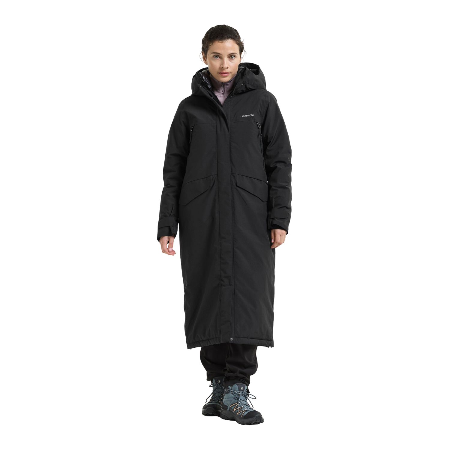 Didriksons Neja long, parka, donna, nero