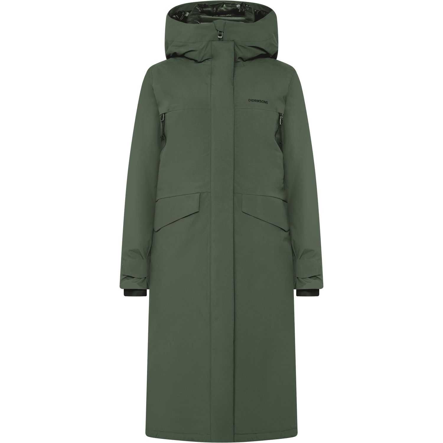 Didriksons Neja Long, parka, donna, verde scuro