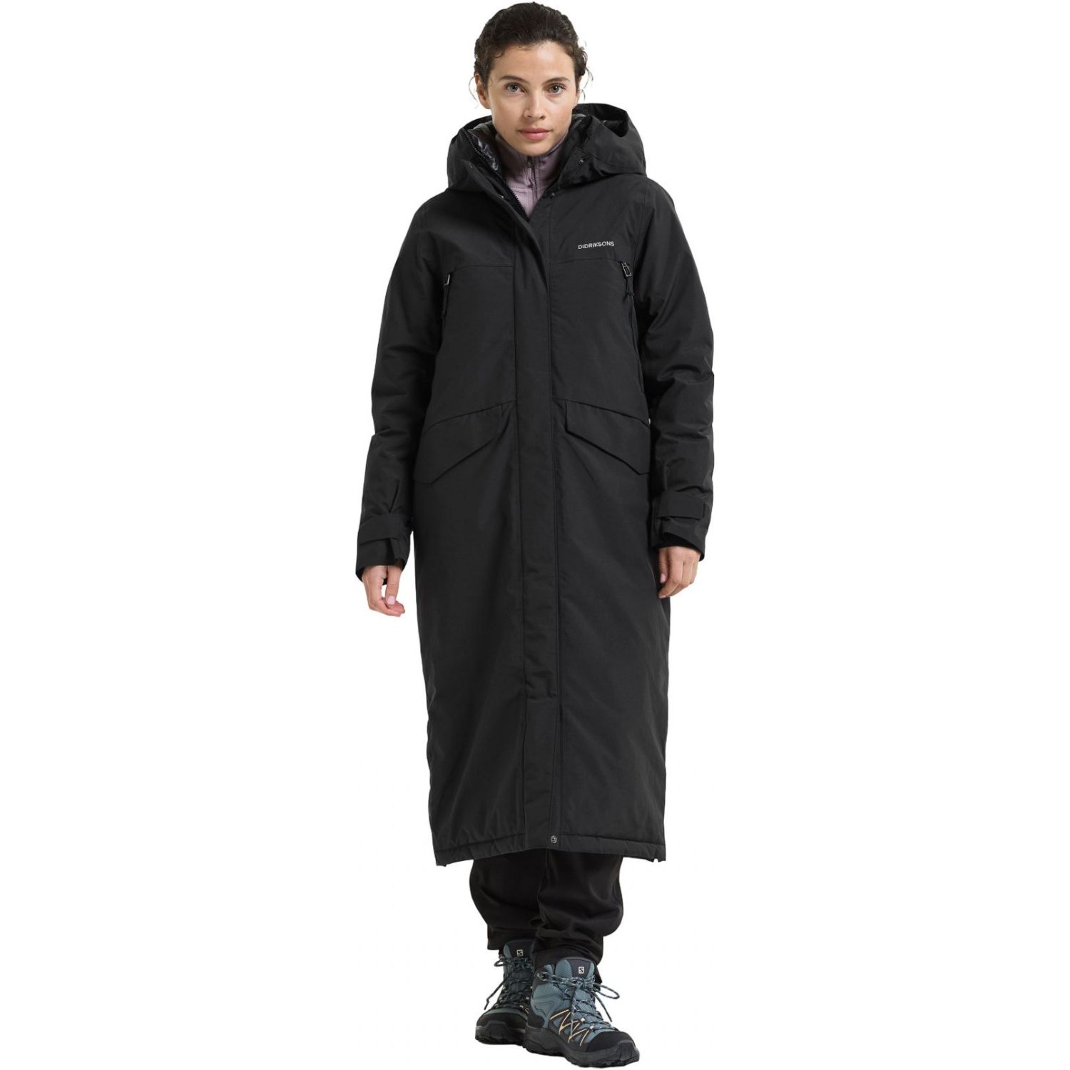 Didriksons Neja Long, Parkas, Dam, Svart