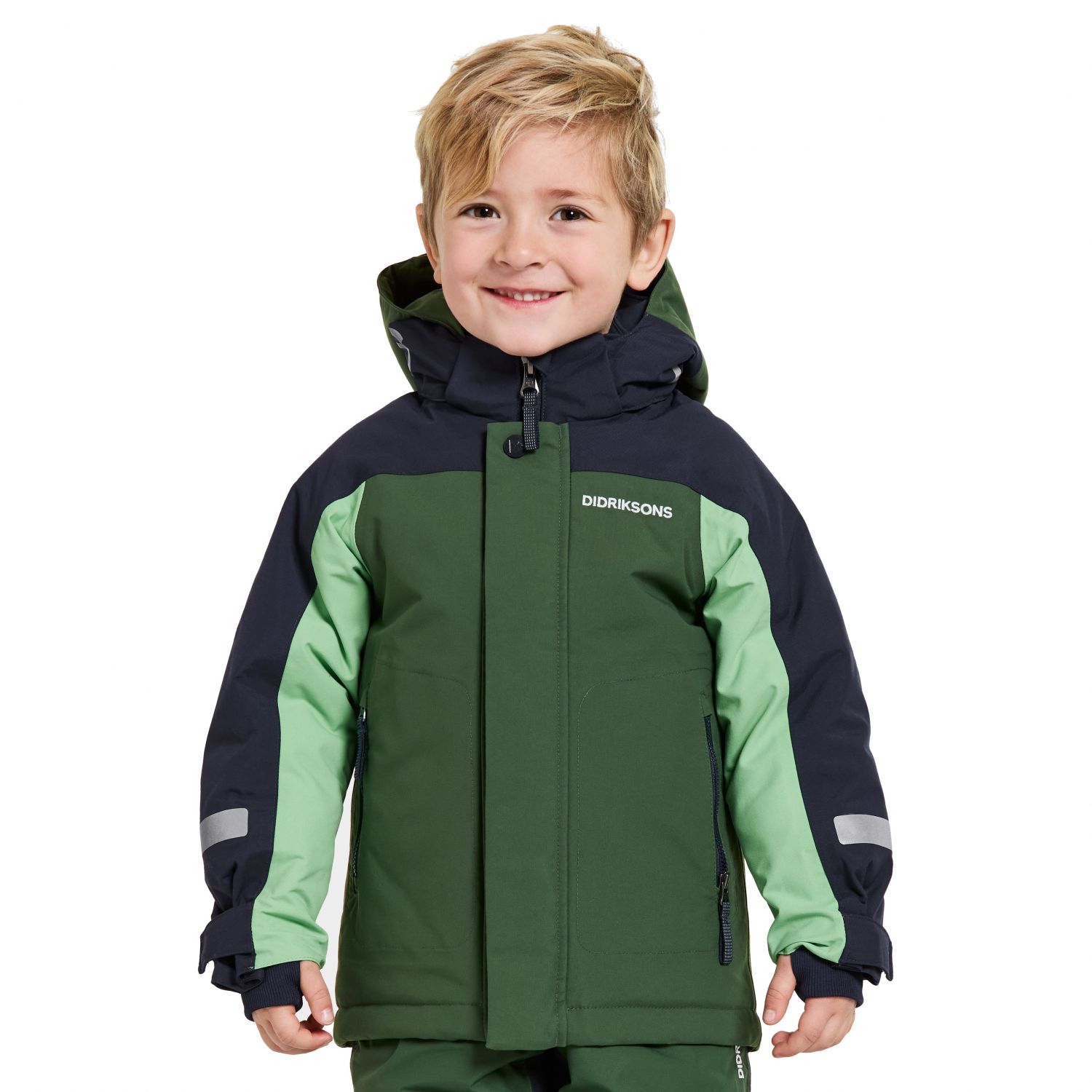 Didriksons Neptun, manteau de ski, junior, mørkegrøn