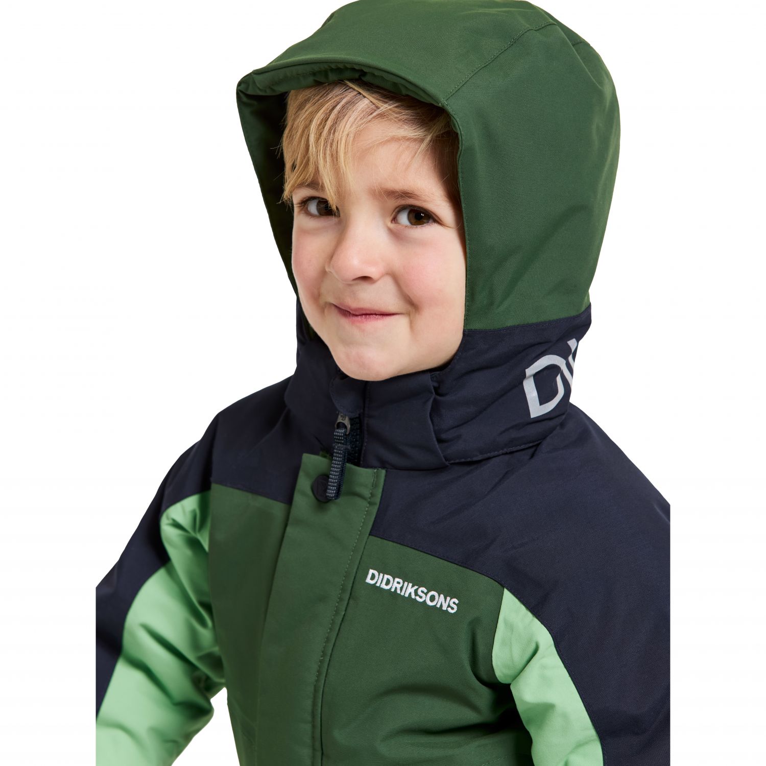 Didriksons Neptun, manteau de ski, junior, mørkegrøn