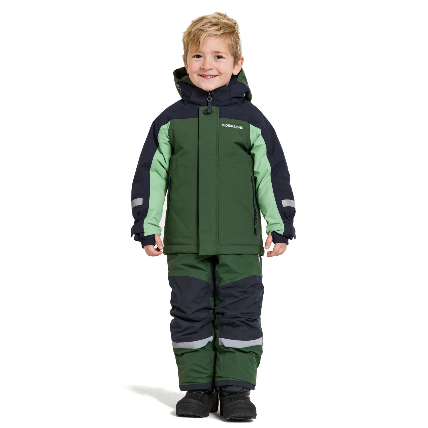 Didriksons Neptun, ski jacket, junior, pine green