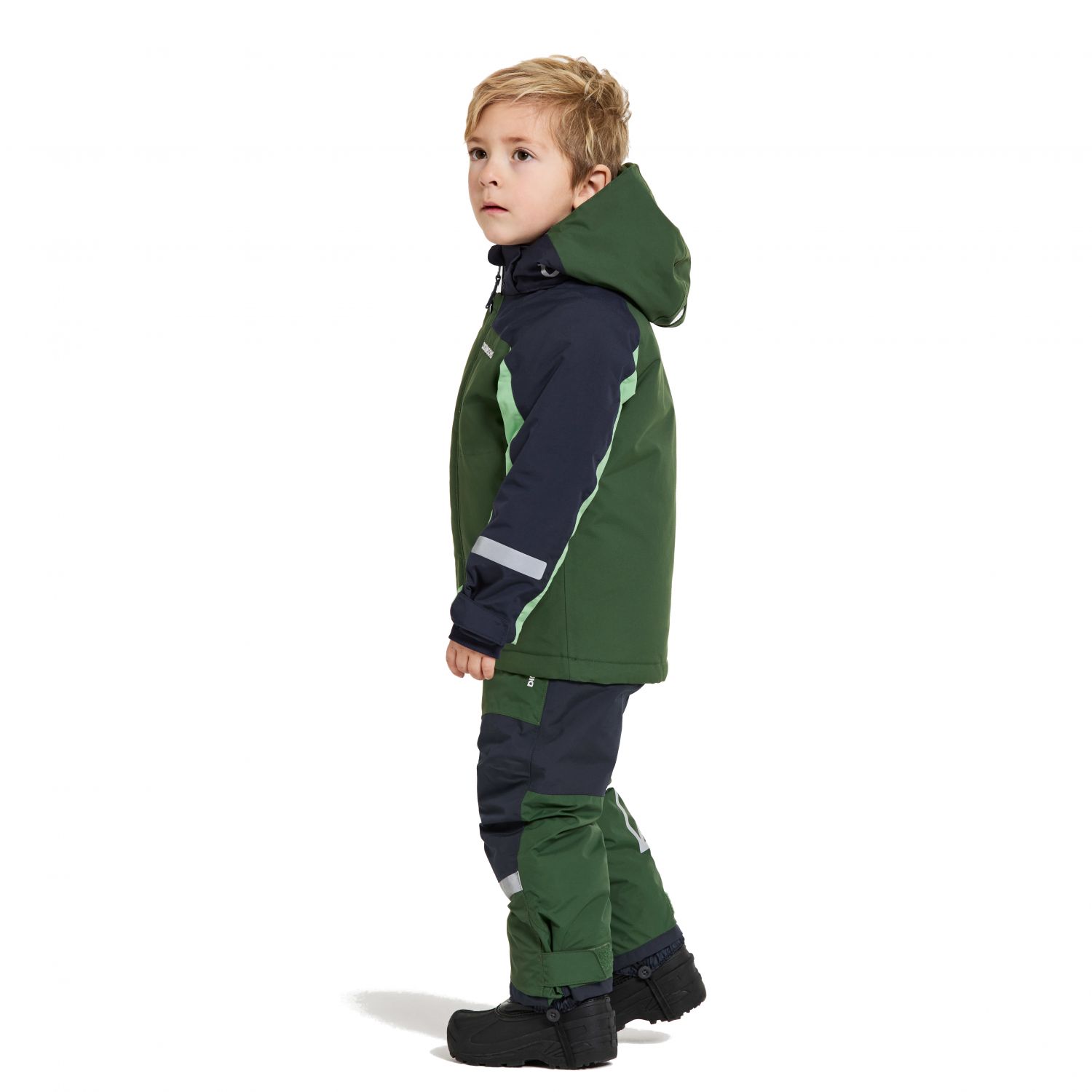 Didriksons Neptun, ski jacket, junior, pine green