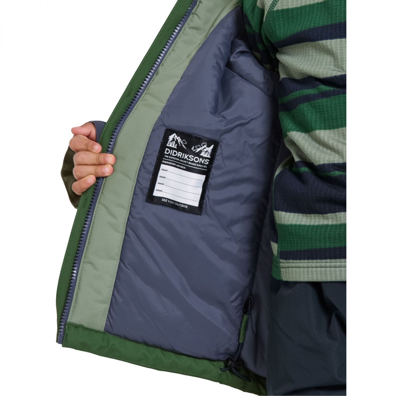 Didriksons Neptun, Skijacke, Junior, dunkelgrün