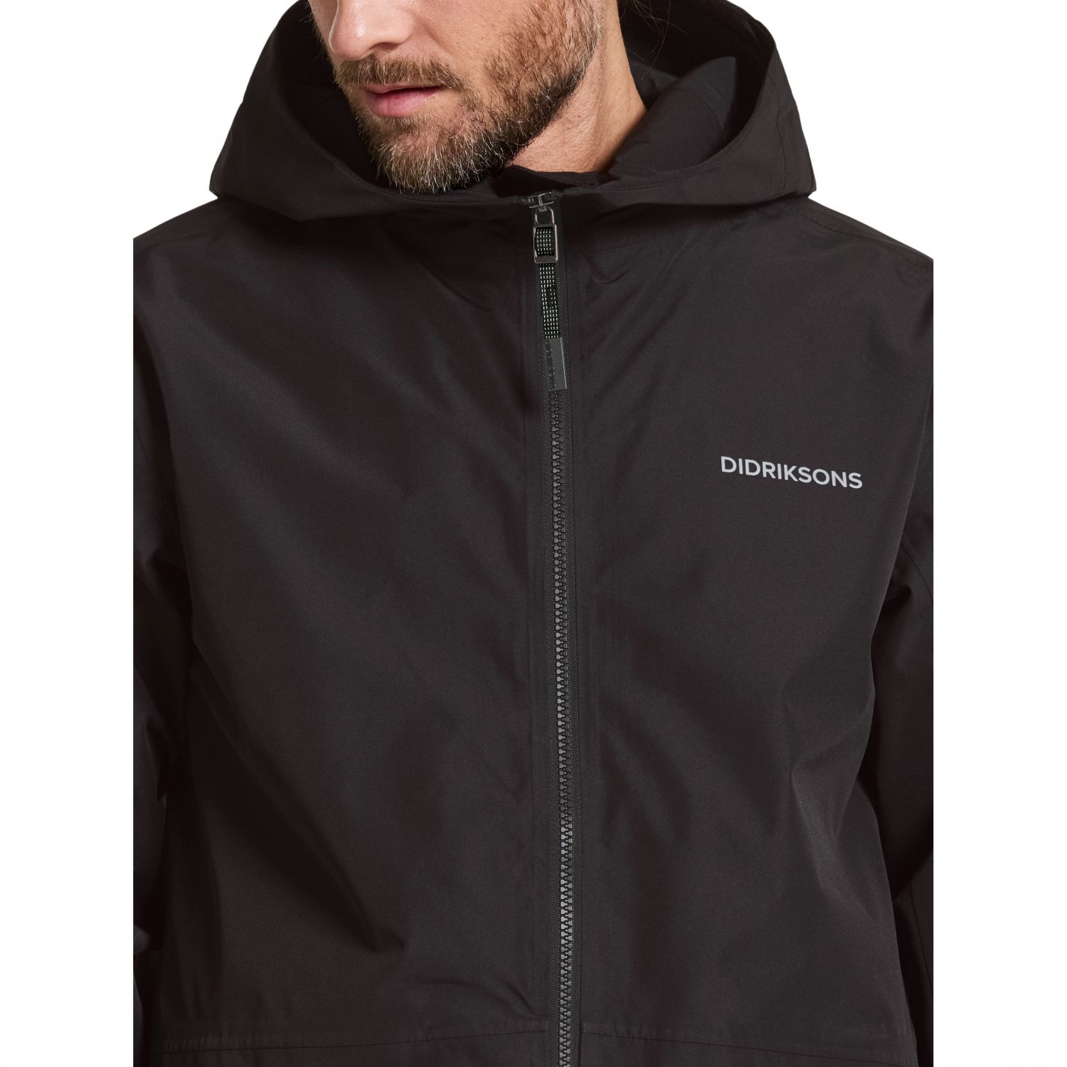 Didriksons Nordic, casaco de chuva, homens, preto