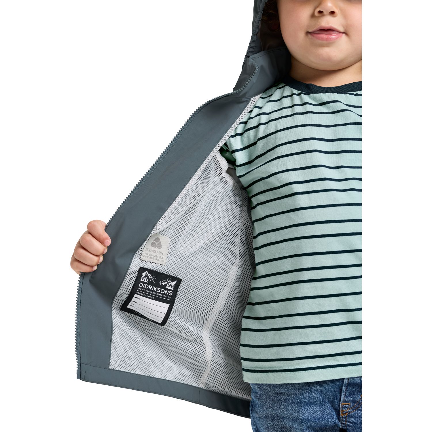 Didriksons Norma, rain jacket, junior, factory blue