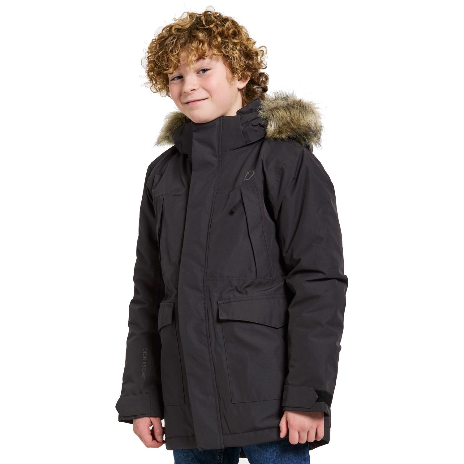 Didriksons Oxid parka, junior, fekete