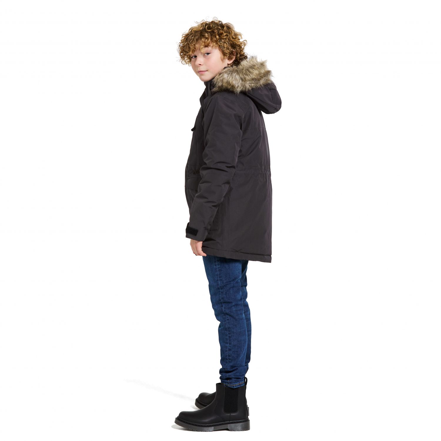 Didriksons Oxid parka, junior, fekete