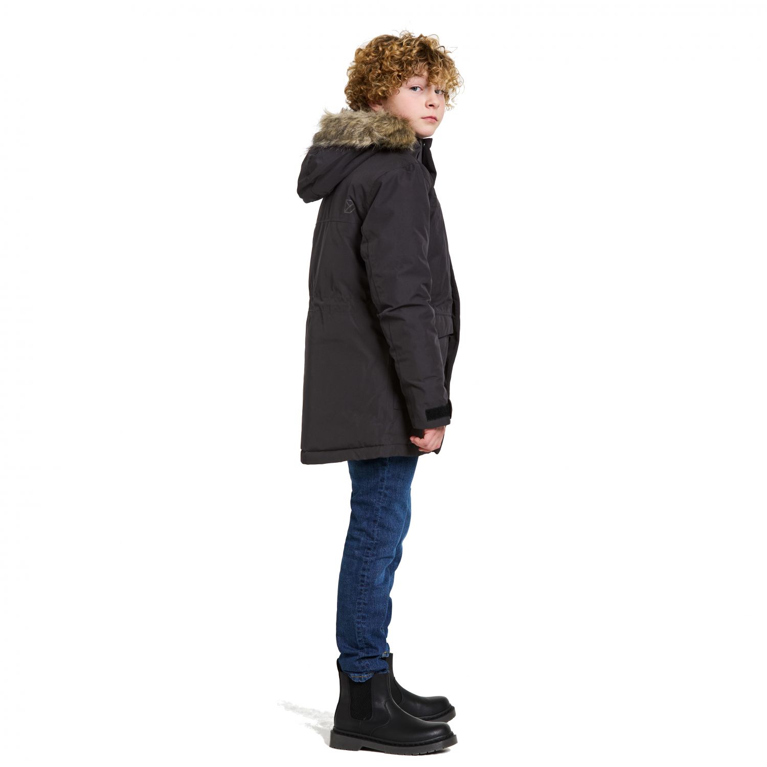 Didriksons Oxid parka, junior, fekete