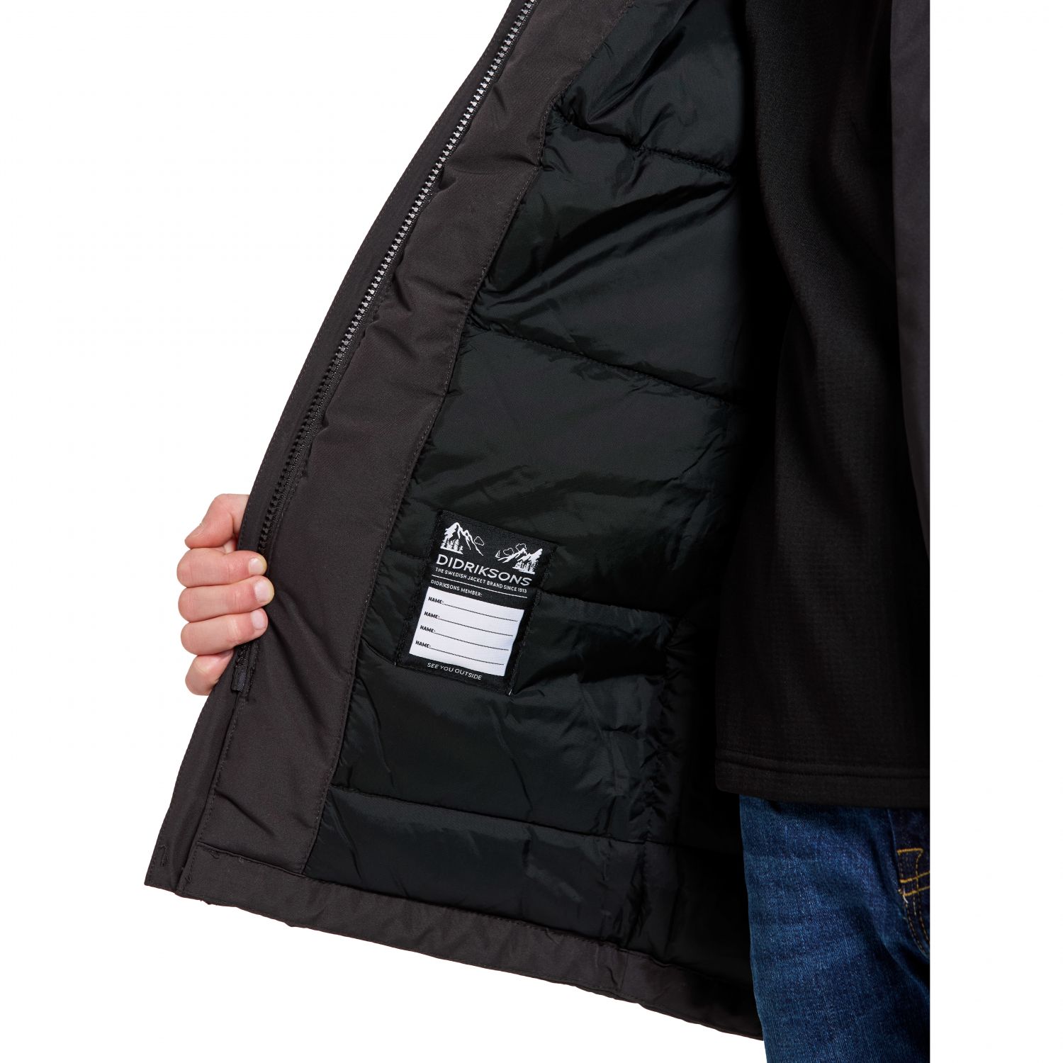Didriksons Oxid parka, junior, fekete