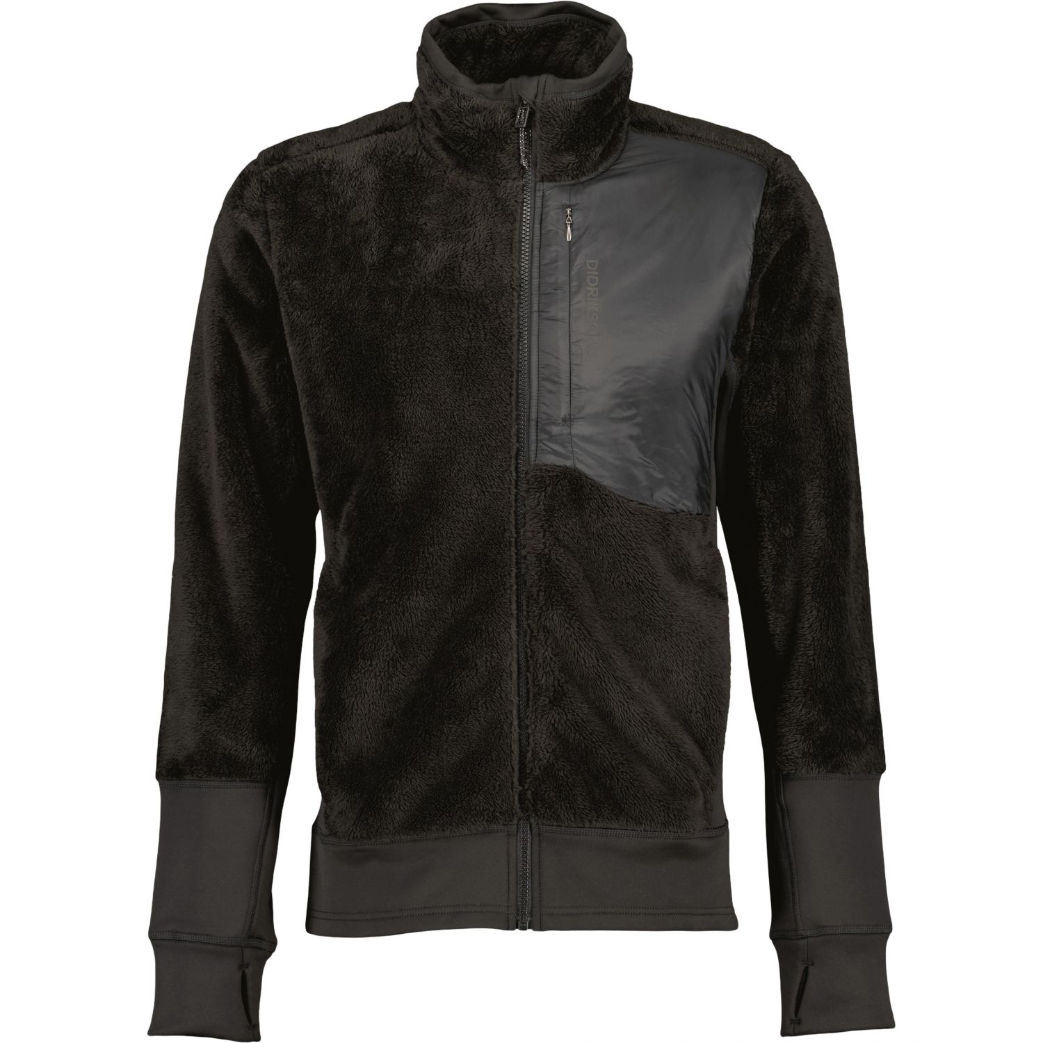 Didriksons Perseus, fleece jacket, men, black