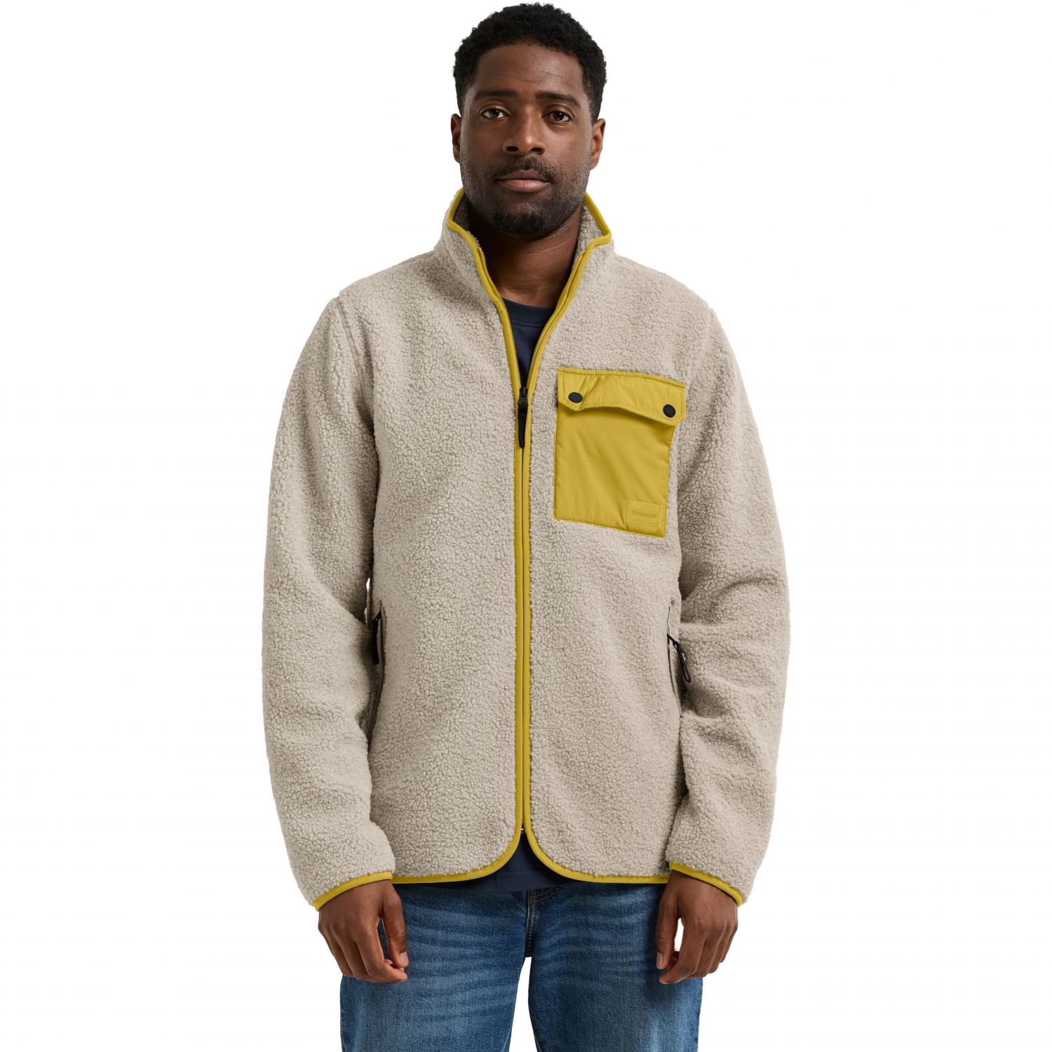 Didriksons Peter, veste polaire, homme, yellow pollen