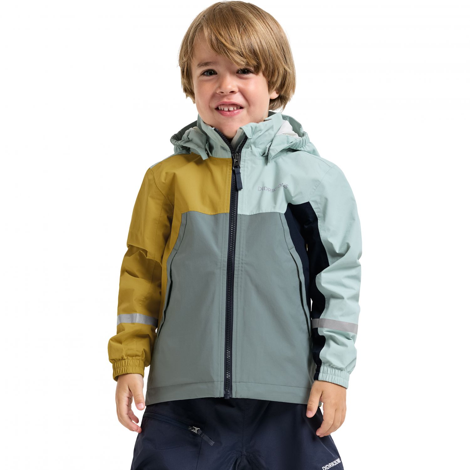 Didriksons Pilvi, sadetakki, junior, keltainen/sininen
