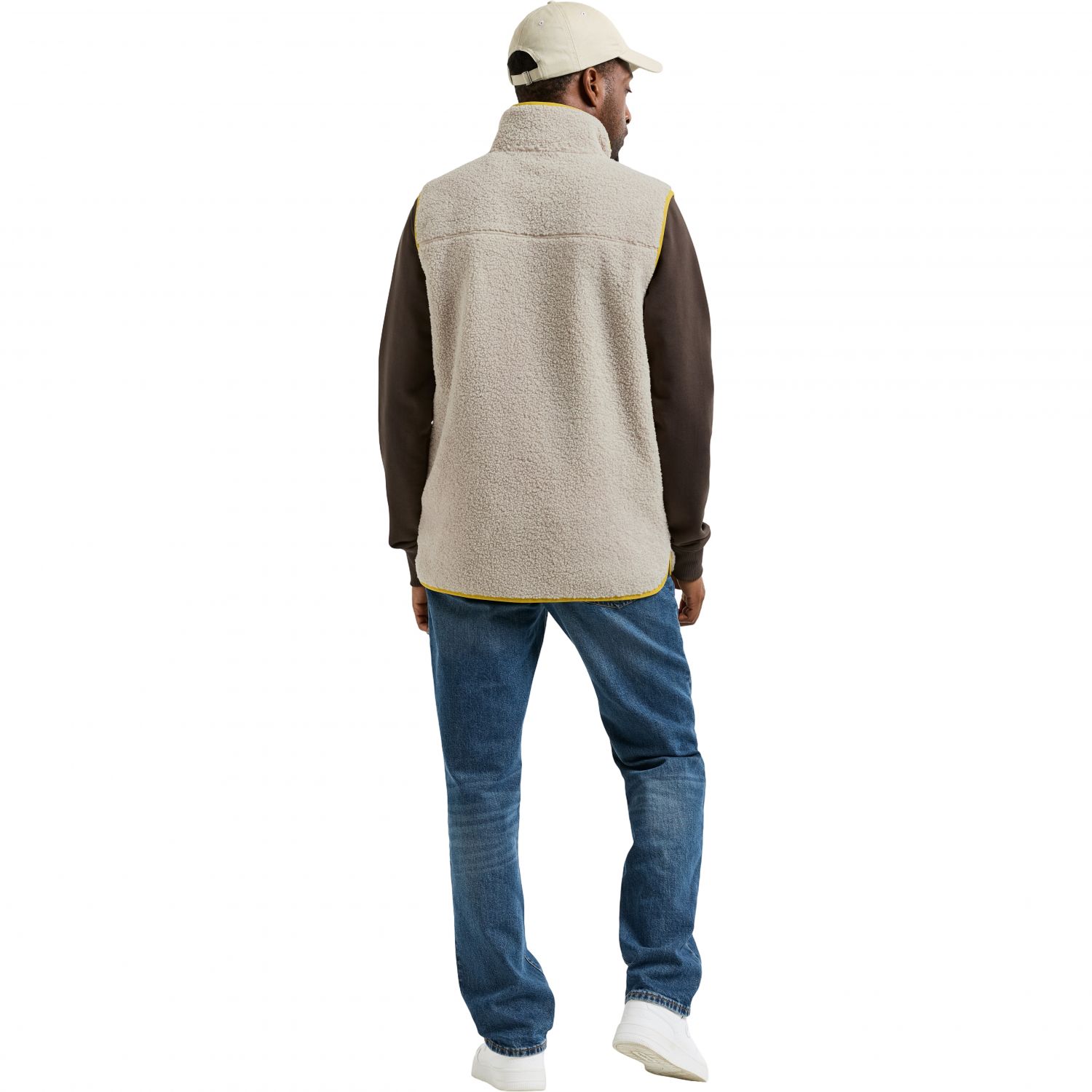 Didriksons Rasmus, fleece vest, men, yellow pollen