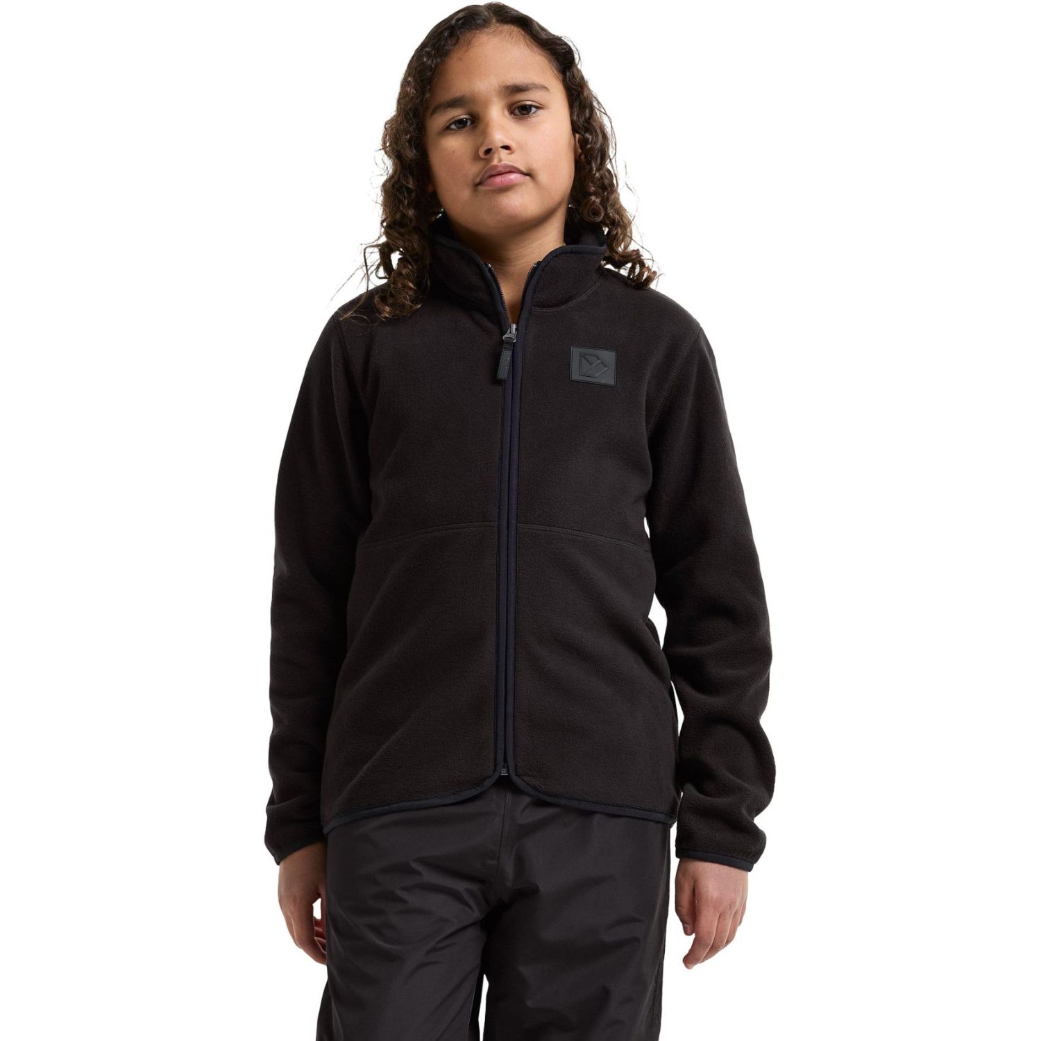 Didriksons Rubi FZ, chaqueta polar, junior, negro