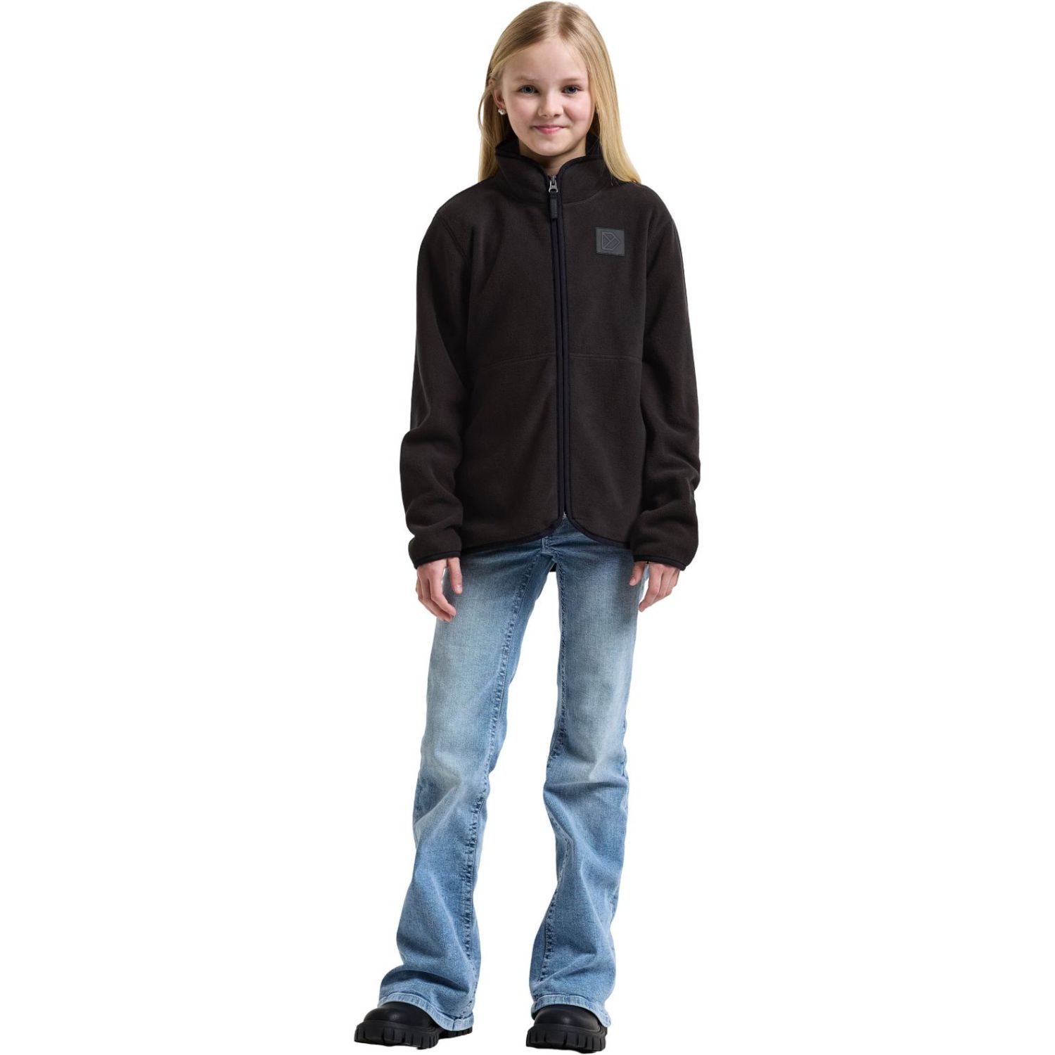 Didriksons Rubi FZ, Fleecejakke, Junior, Black