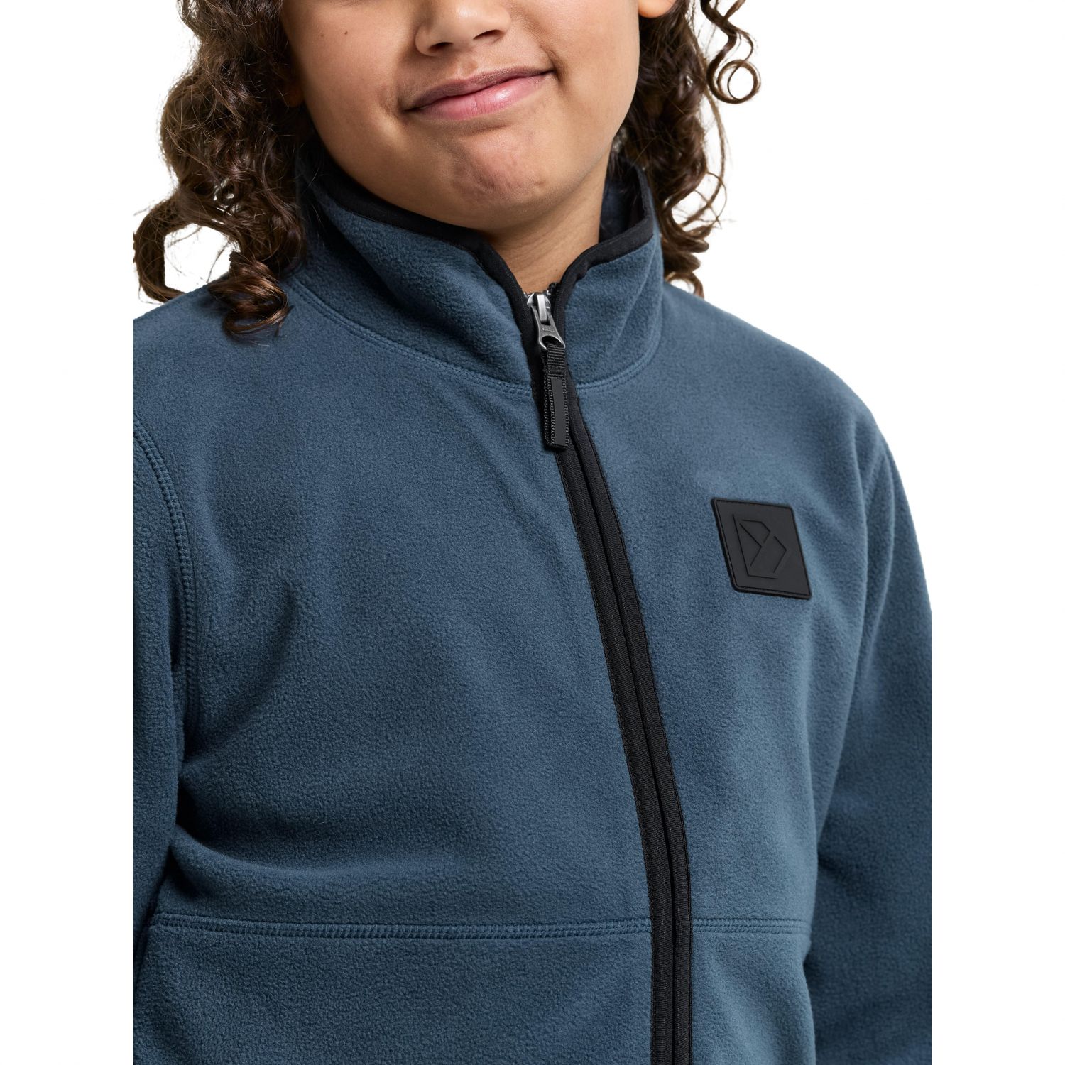 Didriksons Rubi FZ, fleecejakke, junior, mountain blue