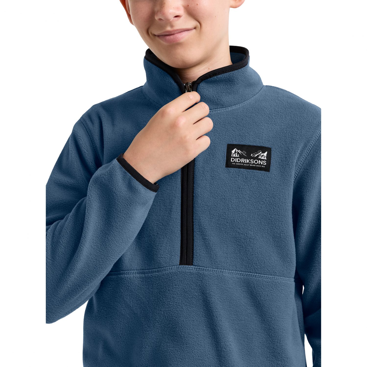 Didriksons Rubi, pulover din fleece, junior, albastru