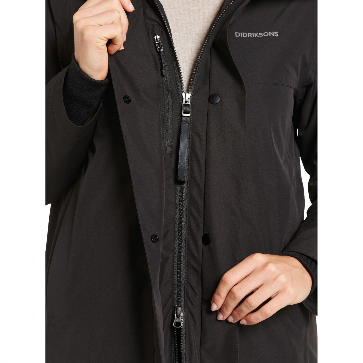 Didriksons Selina, parka, mulher, preto