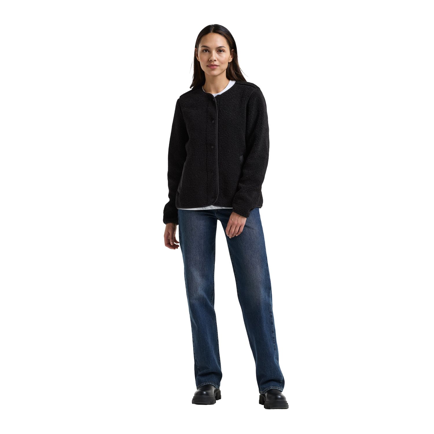 Didriksons Selma, Fleecetröja, Dam, Svart