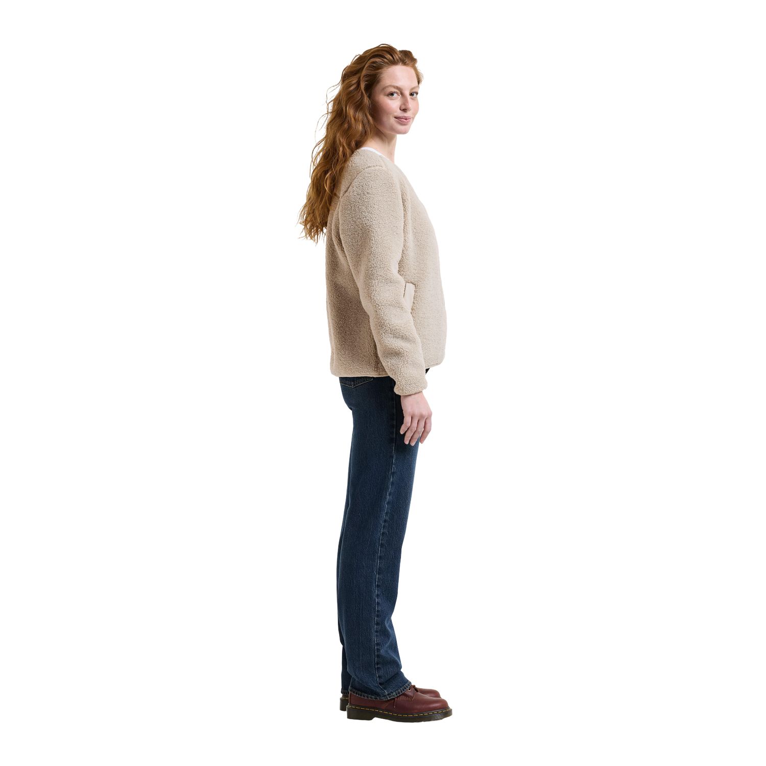 Didriksons Selma, fleecevest, dames, clay beige