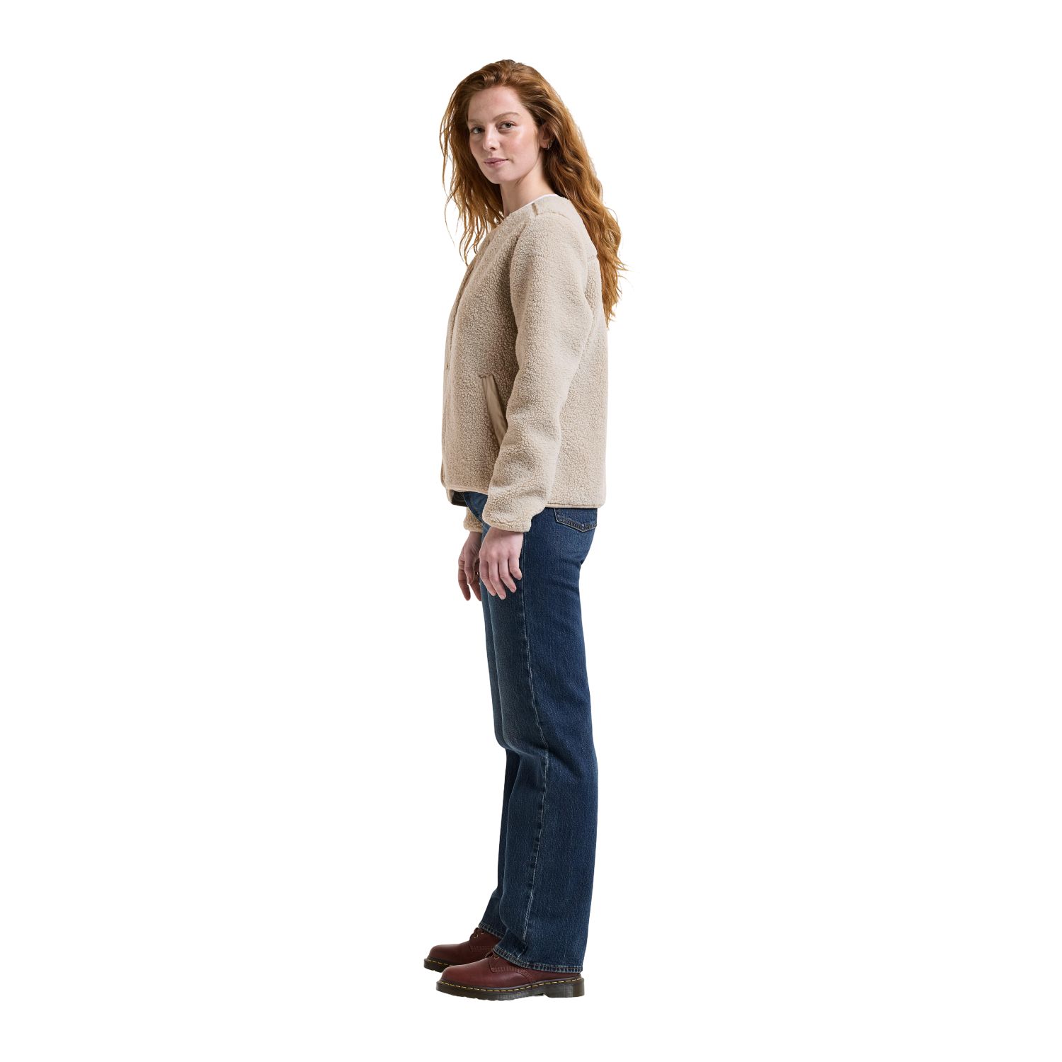 Didriksons Selma, fleecevest, dames, clay beige