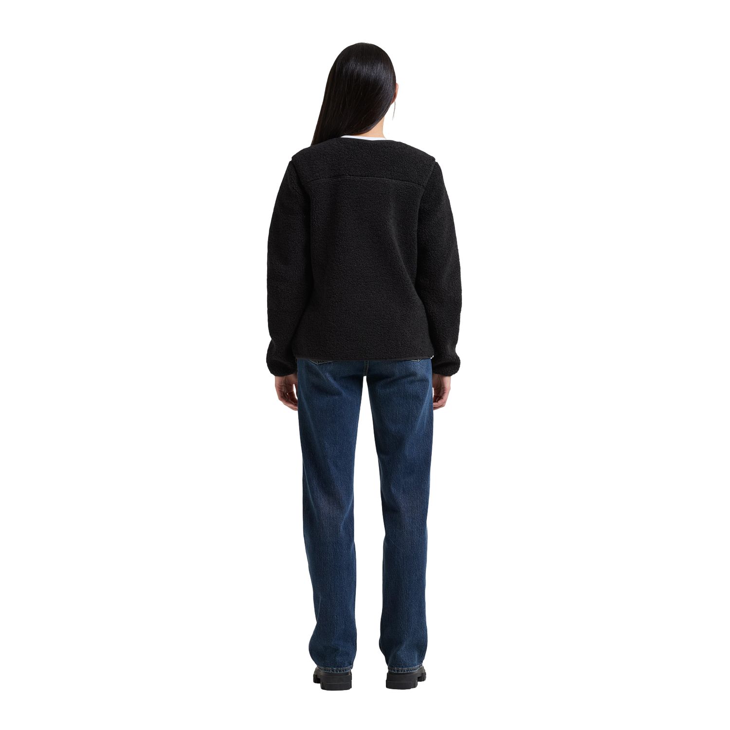 Didriksons Selma, fleecevest, dames, zwart