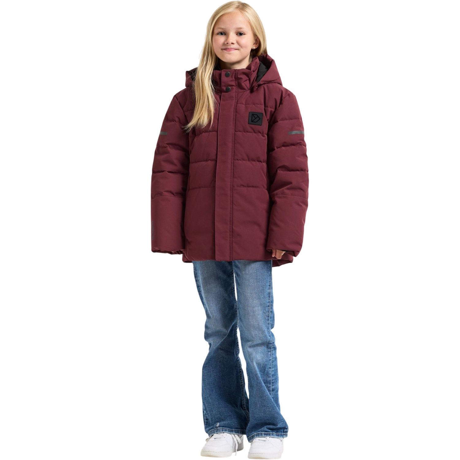 Didriksons Silikat, casaco de inverno, júnior, vermelho escuro