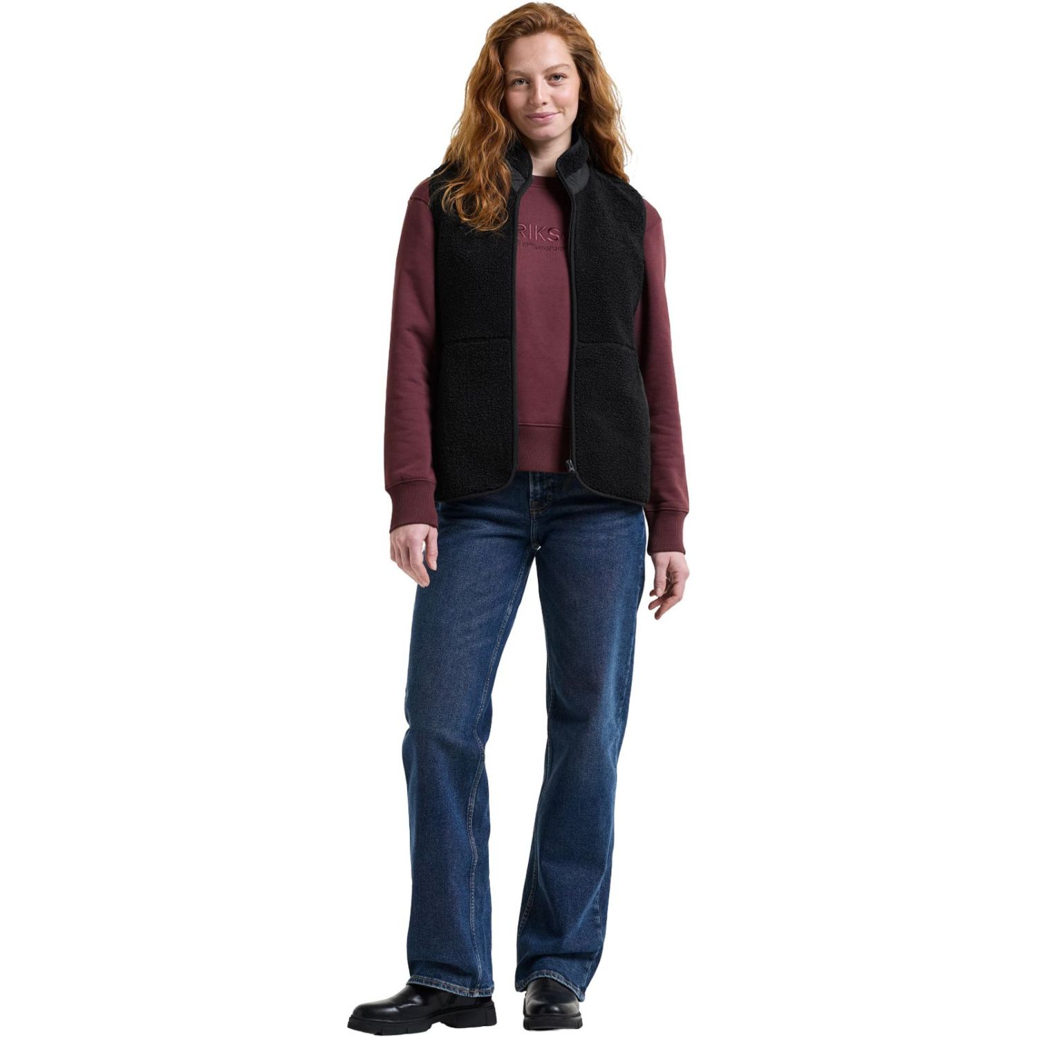 Didriksons Siv, fleece-liivi, nainen, musta