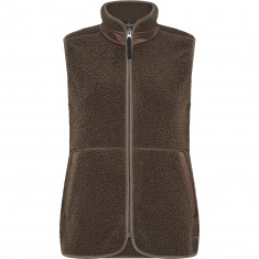 Didriksons Siv, fleece vest, women, dark mocha