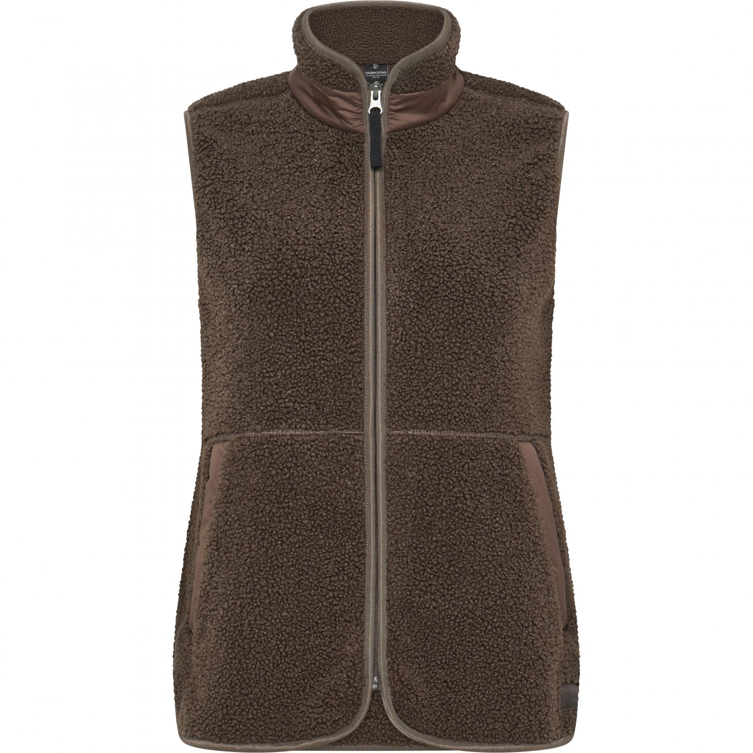 Didriksons Siv, fleecevest, dame, dark mocha