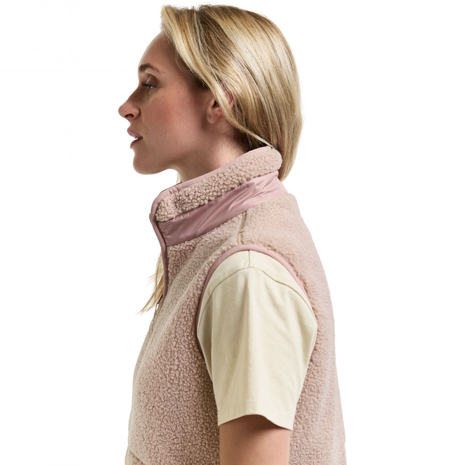 Didriksons Siv, fleecová vesta dámská, vintage pink