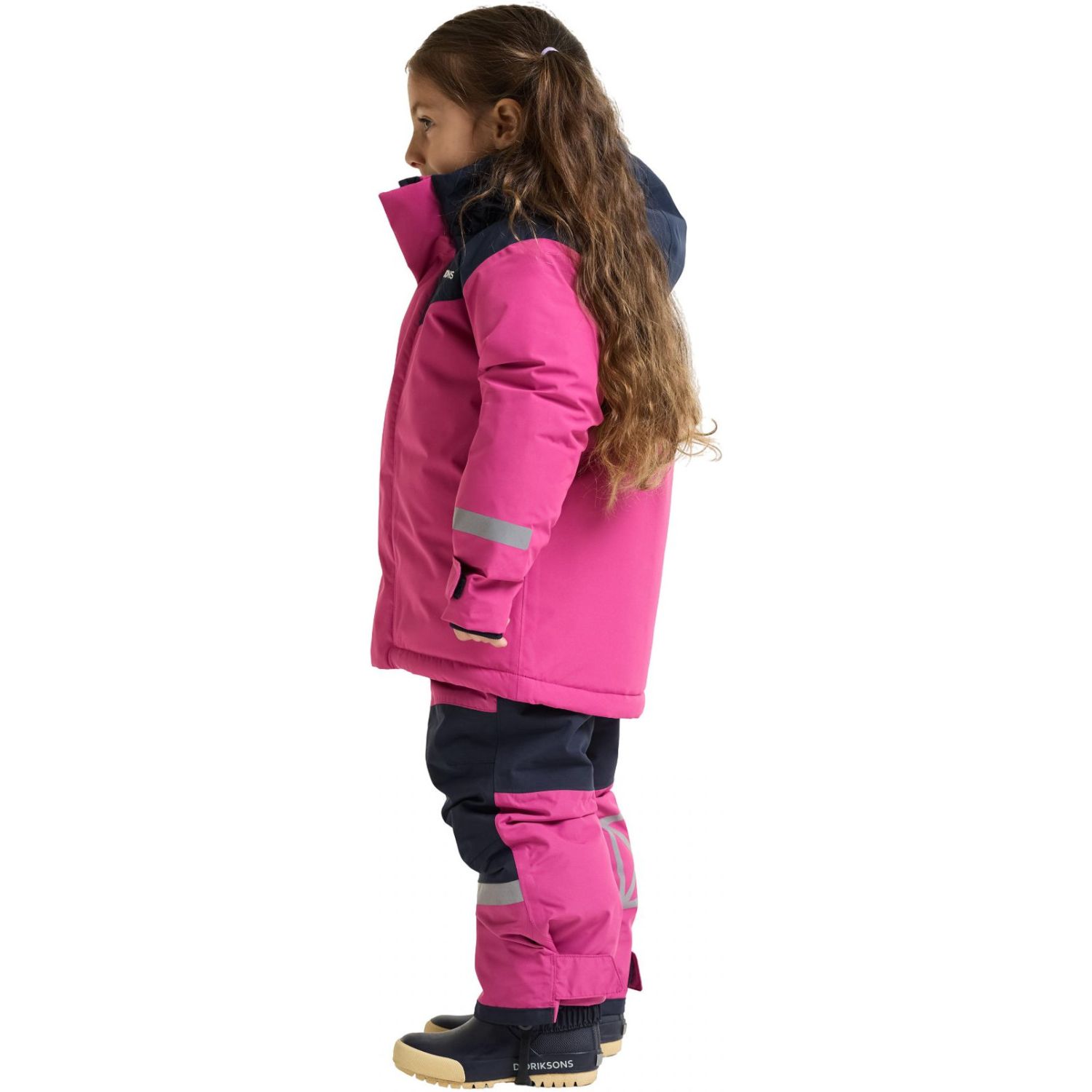Didriksons Skare 2, conjunto de esquí, niños, rosa