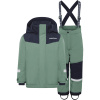Didriksons Skare 2, ski set, kids, green