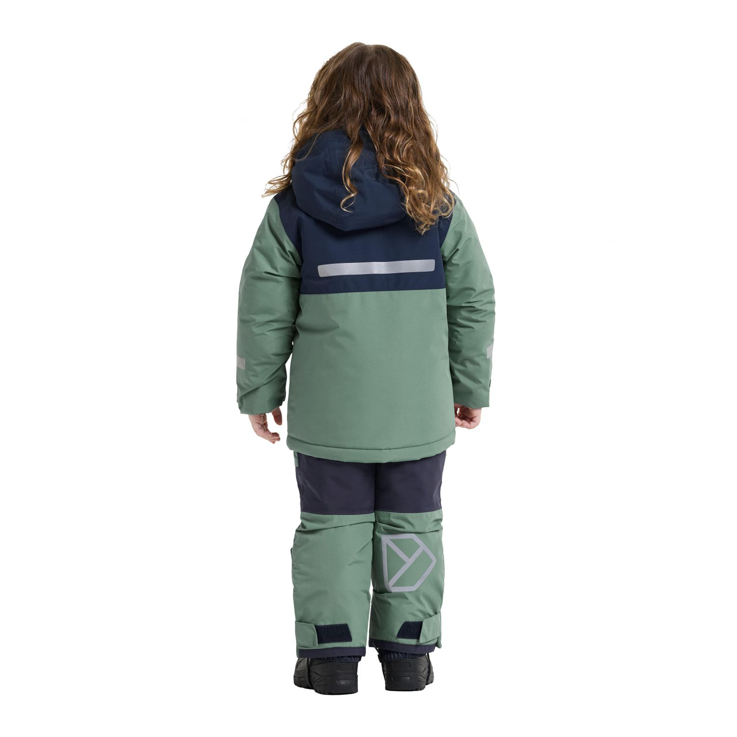 Didriksons Skare 2, ski set, kids, green