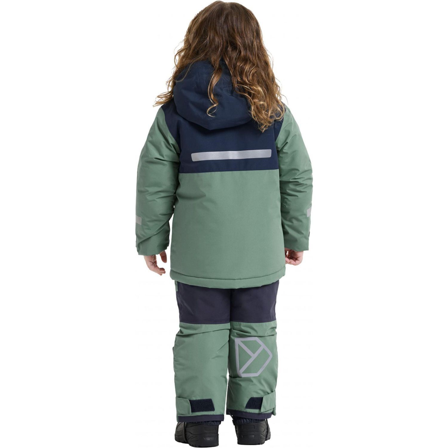 Didriksons Skare 2, ski set, kids, green