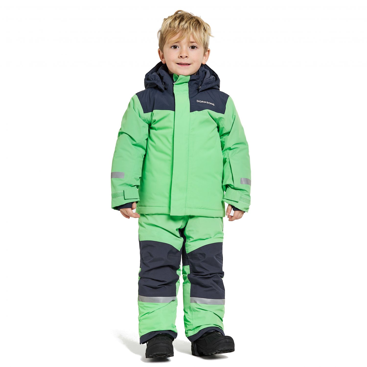 Didriksons Skare, ski set, junior, dusty lime