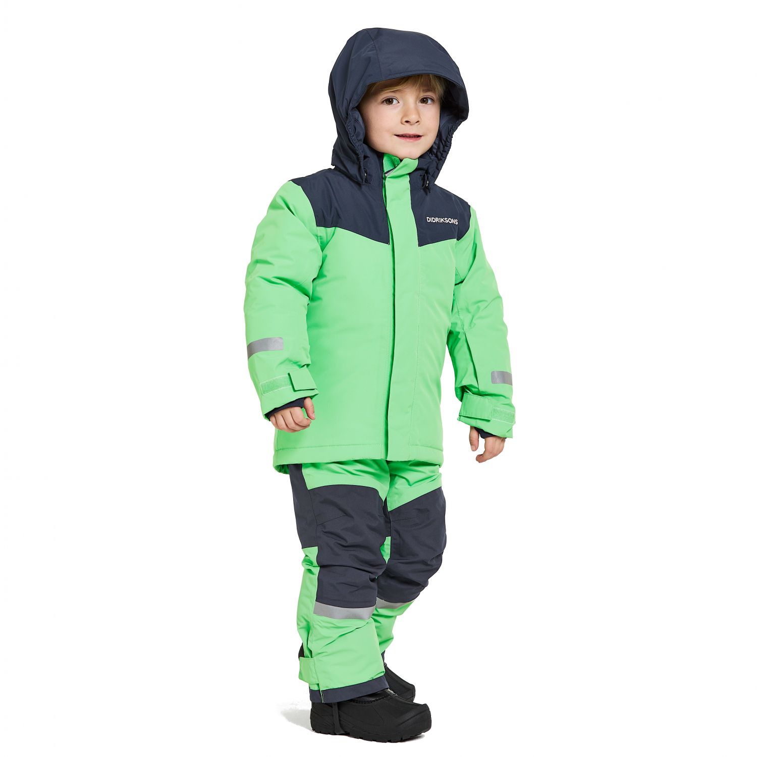 Didriksons Skare, ski set, junior, dusty lime