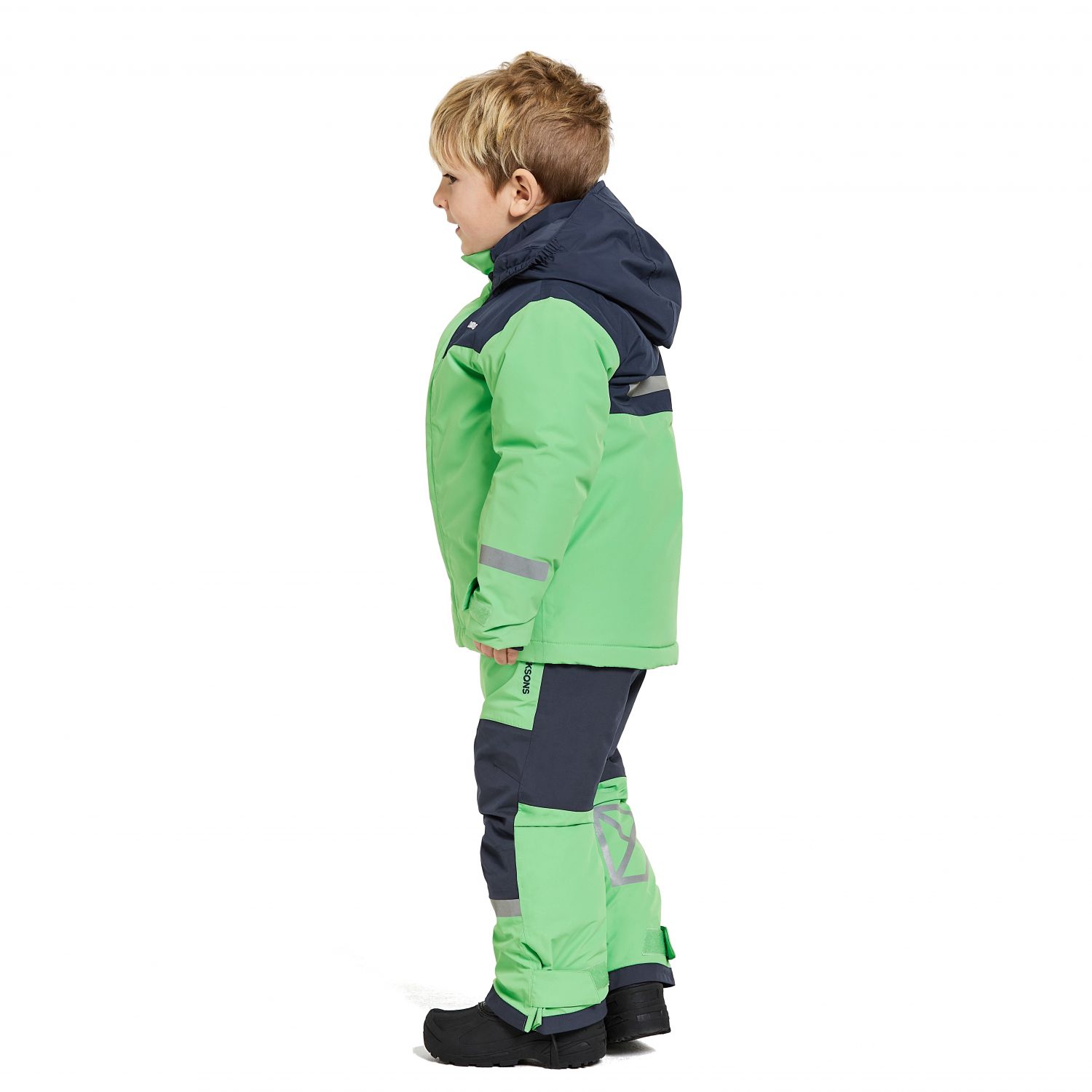 Didriksons Skare, ski set, junior, dusty lime