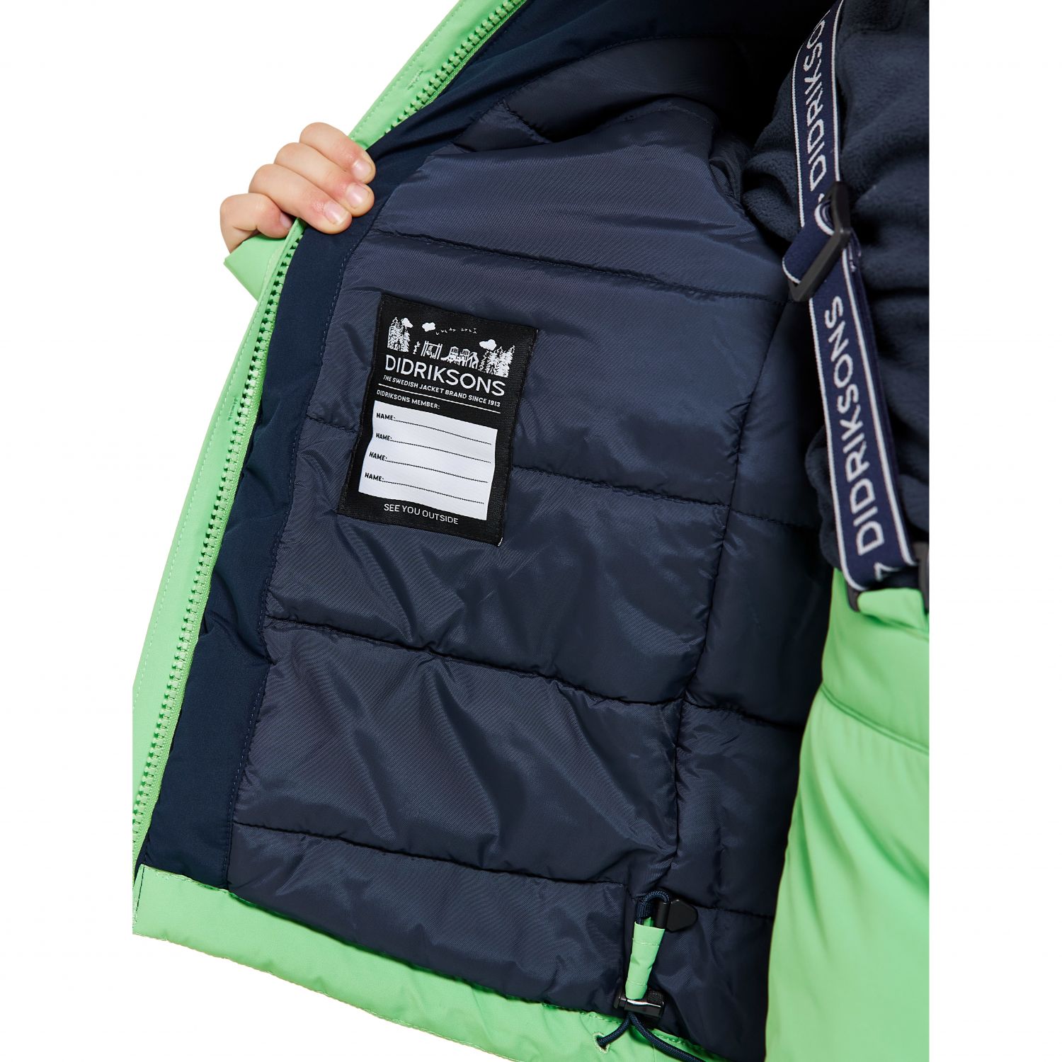 Didriksons Skare, ski set, junior, dusty lime