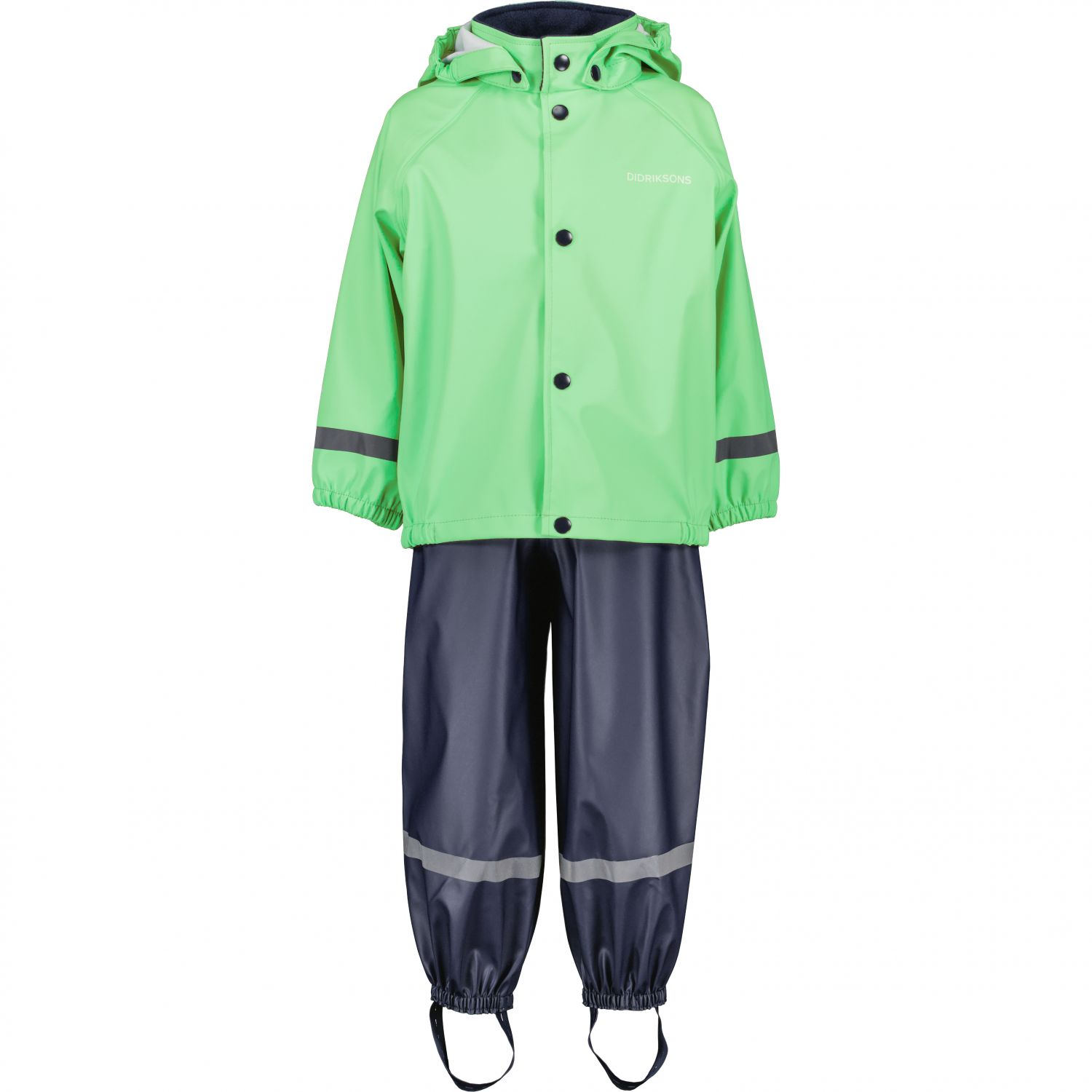 Didriksons Slaskeman, rain set, junior, dusty lime