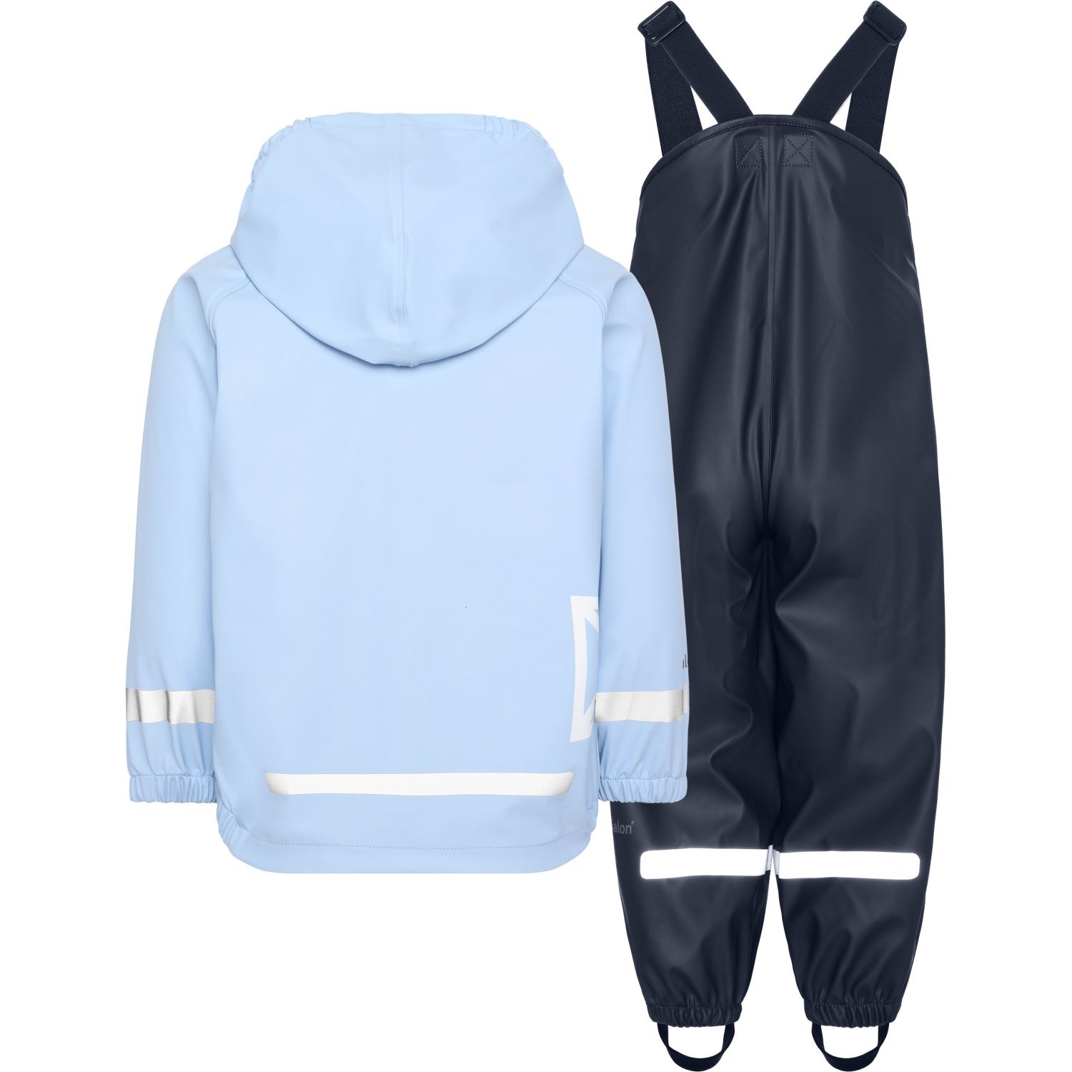 Didriksons Slaskeman, rain set, junior, light sea blue