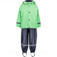 Didriksons Slaskeman, traje de lluvia, junior, verde claro/azul oscuro