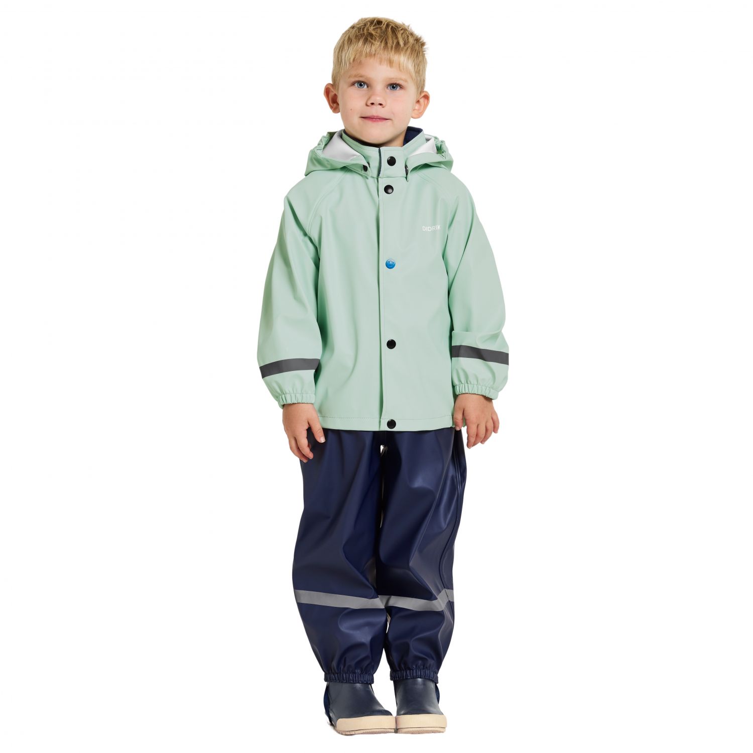 Didriksons Slaskeman, tuta da pioggia, junior, menta/blu scuro