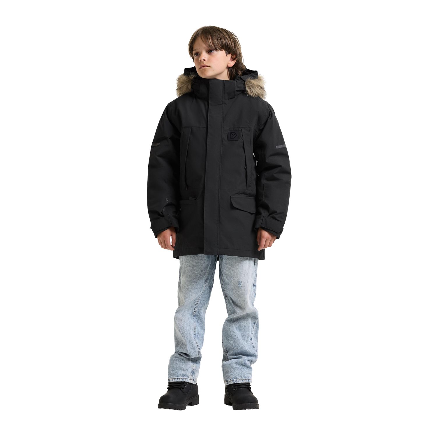 Didriksons Sylvin 2, parka, júnior, preto