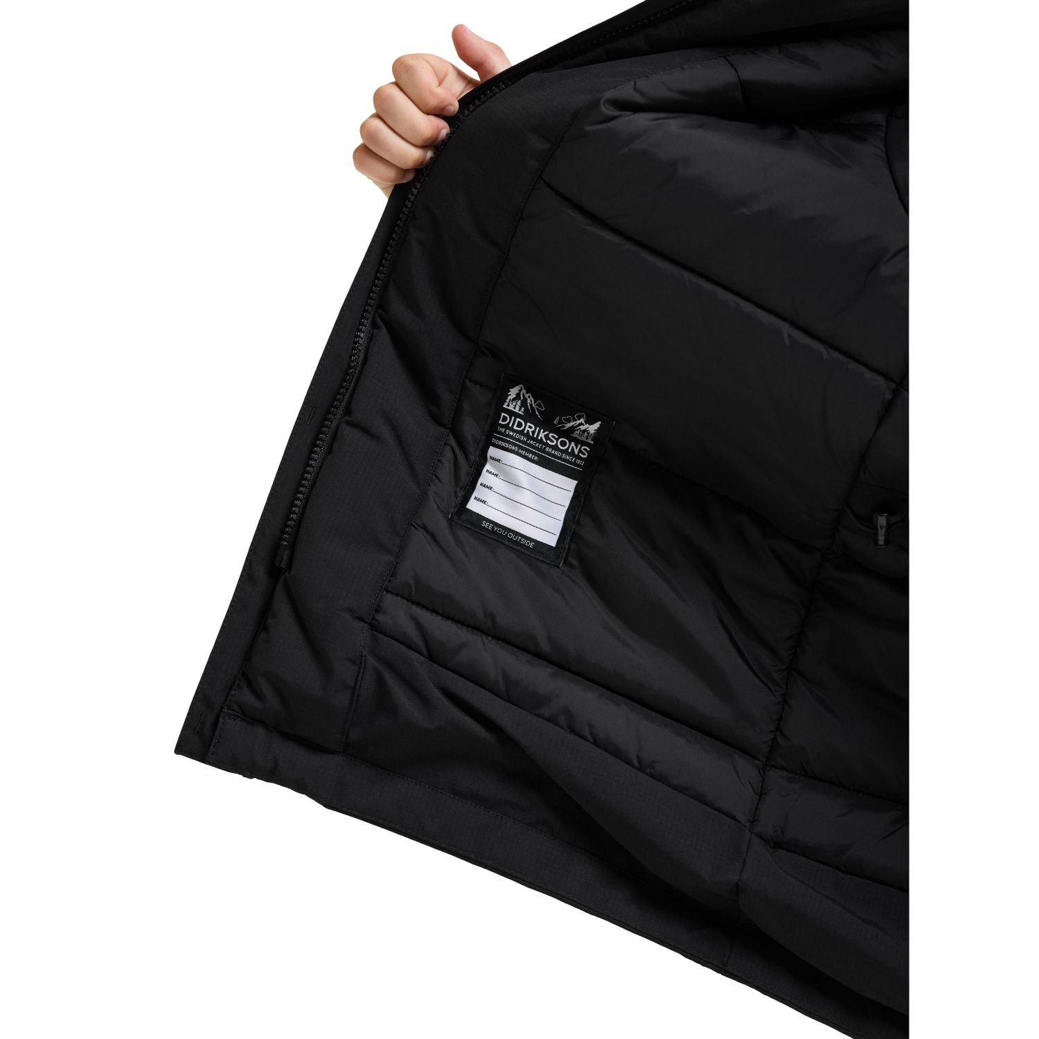 Didriksons Sylvin 2, parkas, junior, čierna